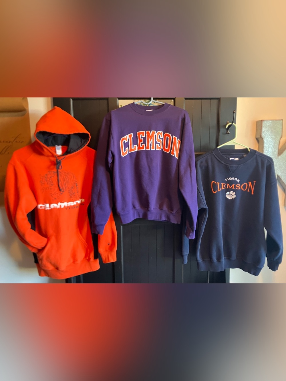 Vintage 90s Y2K Clemson Tigers Sweatshirt Lot Of 3 S-M Unisex Adult NCAA College